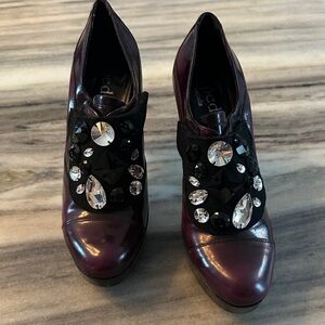 PEDRO GARCIA JEWEL COLLAR PLATFORM HEELS